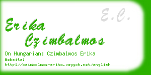 erika czimbalmos business card